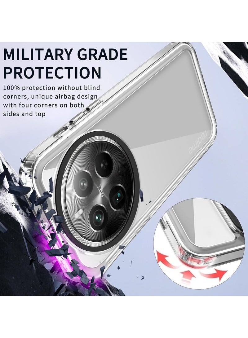 general Realme 12 Pro Plus Case, Crystal Clear Slim Hybrid Hard Back and TPU Rubber Grip Rim Bumper Skin Shockproof Cover for Realme 12 Pro+ - Image 5