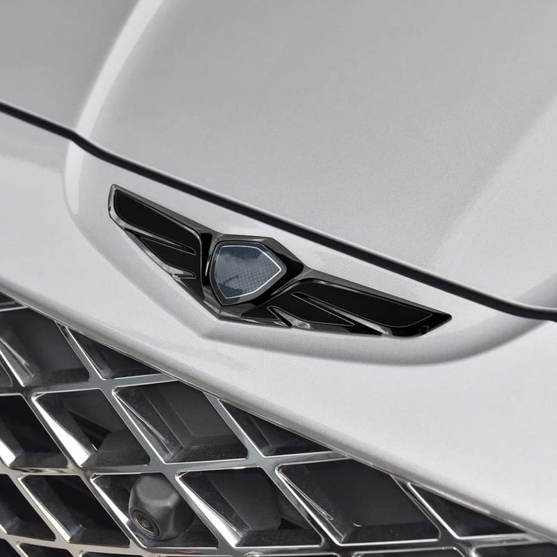 Kolya Glossy Black Front Hood Center Wing Emblem Logo Cover Bumper Badge Molding Trim for Genesis GV80 2021 2022 2023 - Image 5