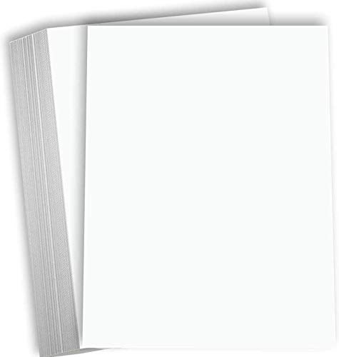 Hamilco White Cardstock Thick Paper - 8 1/2 x 11" Blank Heavy Weight 100 lb Cover Card Stock - for Brochure Award and Stationery Printing 50 Pack (Bright) - Image 1