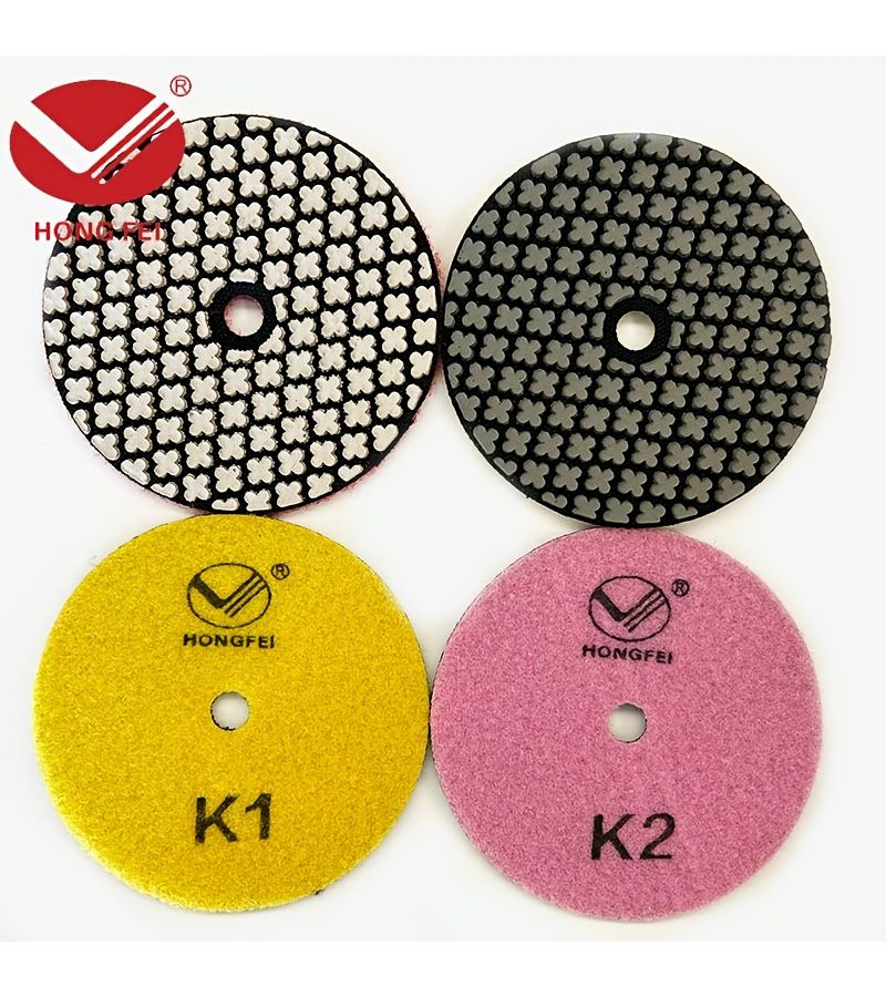 4 Inch 100mm Mix Grit Diamond Dry Grinding Disc 4Pcs Set for Marble Granite Quartz Polishing - Image 2