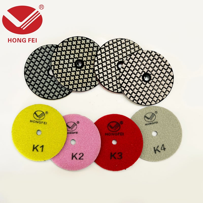 4 Inch 100mm Mix Grit Diamond Dry Grinding Disc 4Pcs Set for Marble Granite Quartz Polishing - Image 4