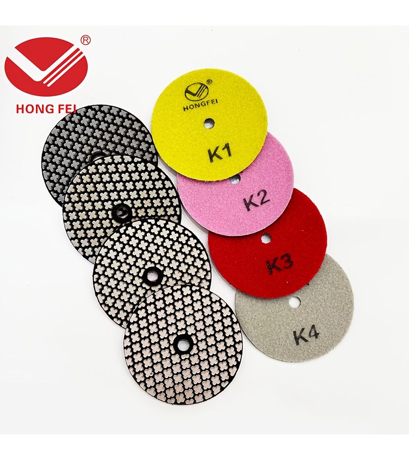 4 Inch 100mm Mix Grit Diamond Dry Grinding Disc 4Pcs Set for Marble Granite Quartz Polishing - Image 5