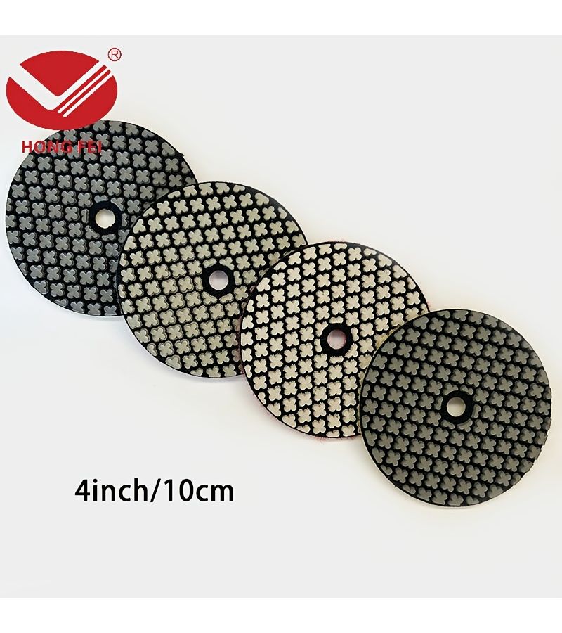 4 Inch 100mm Mix Grit Diamond Dry Grinding Disc 4Pcs Set for Marble Granite Quartz Polishing - Image 1