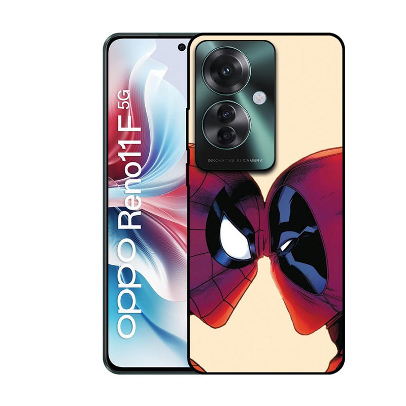 EYE CATCH Printed Protective Case Cover For Oppo Reno 11 F -  Deadpool & Spiderman - Image 1