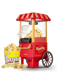 ELTRAZONE ELTRAZONE Popcorn Maker 1200W, Hot Air Popcorn Machine for Home, Fat-Free & Healthy Popcorn, Easy to Clean & Use, Best Theater-Style Popcorn Popper for Movie Nights, Parties, Kids Birthday Parties – Red 