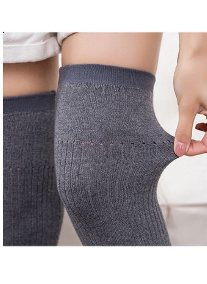 Cuken 1-Pair Knit Cashmere Warm Supports Knee Brace Soft Comfortable Knee Sleeve Wrap Circulation Improvement Kneepad Leg Warmer Joint Band for Men and Women, Applicable Population Weight: 50-80kg  - Image 3