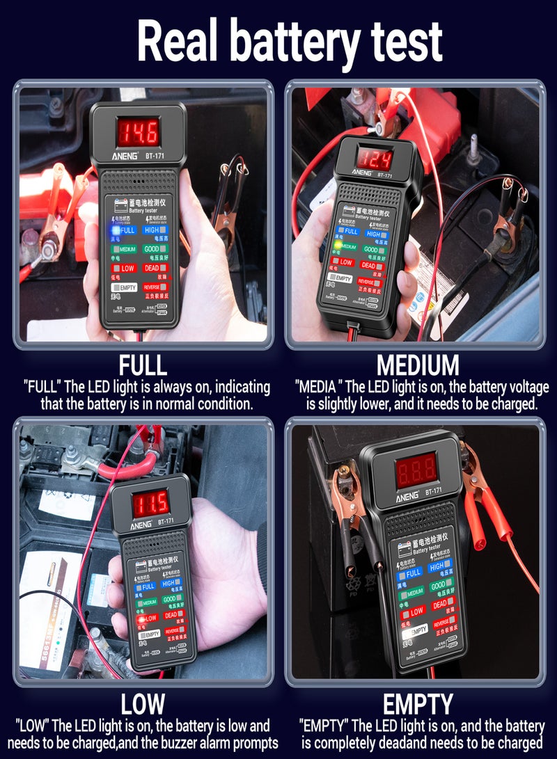 ANENG BT-171 12V Multifunctional Battery Testers Status-Indicator Auto Repair Industry Detection with LED Reverse Display Screen Electrician Tool - Image 3