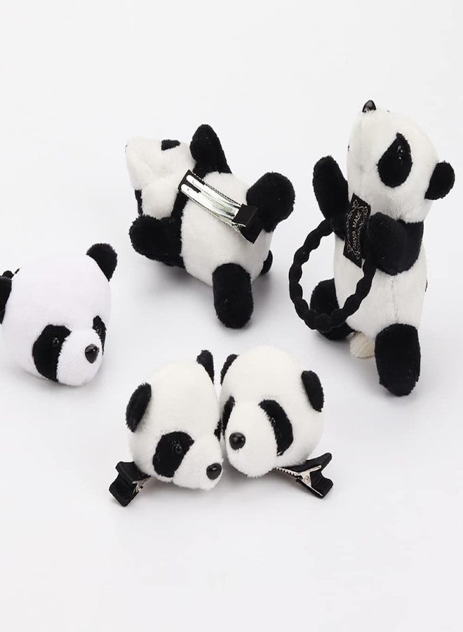 GSHLLO 4 Pcs Panda Hair Pins Hairpins Animal Hair Clips Lovely Headwear Cute Hair Barrettes Panda Costume Accessories for Girls Women - Image 2