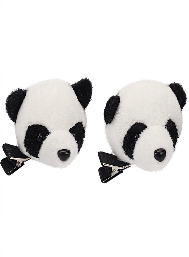 GSHLLO 4 Pcs Panda Hair Pins Hairpins Animal Hair Clips Lovely Headwear Cute Hair Barrettes Panda Costume Accessories for Girls Women - Image 1