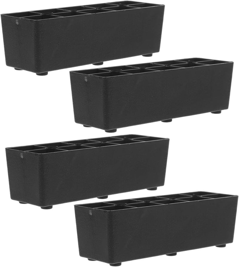 4Pcs Plastic Bed Risers for Sofa and Chair Elevation Durable Support Legs for Enhanced Stability and Height Lightweight Design for Furniture Lifting - Image 1