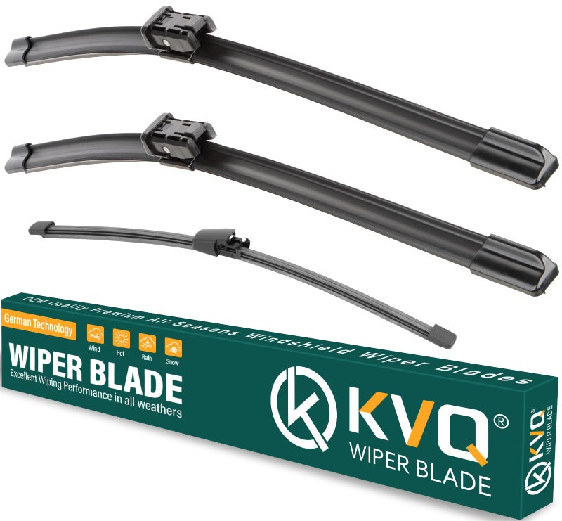 KVQ Windshield Wiper Blades Replacement for VW Volkswagen Tiguan 20072015 2016 2017Original Equipment Replacement Front Rear Wiper Blade Set  24 21 13 Set of 3
