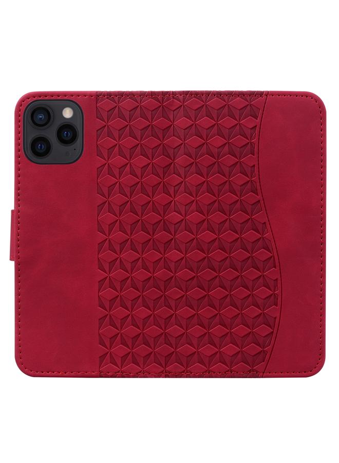 Zaboon Case For iPhone 13 Pro Business Diamond Buckle Leather Phone Case with Lanyard - Image 3