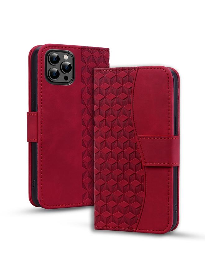 Zaboon Case For iPhone 13 Pro Business Diamond Buckle Leather Phone Case with Lanyard - Image 1