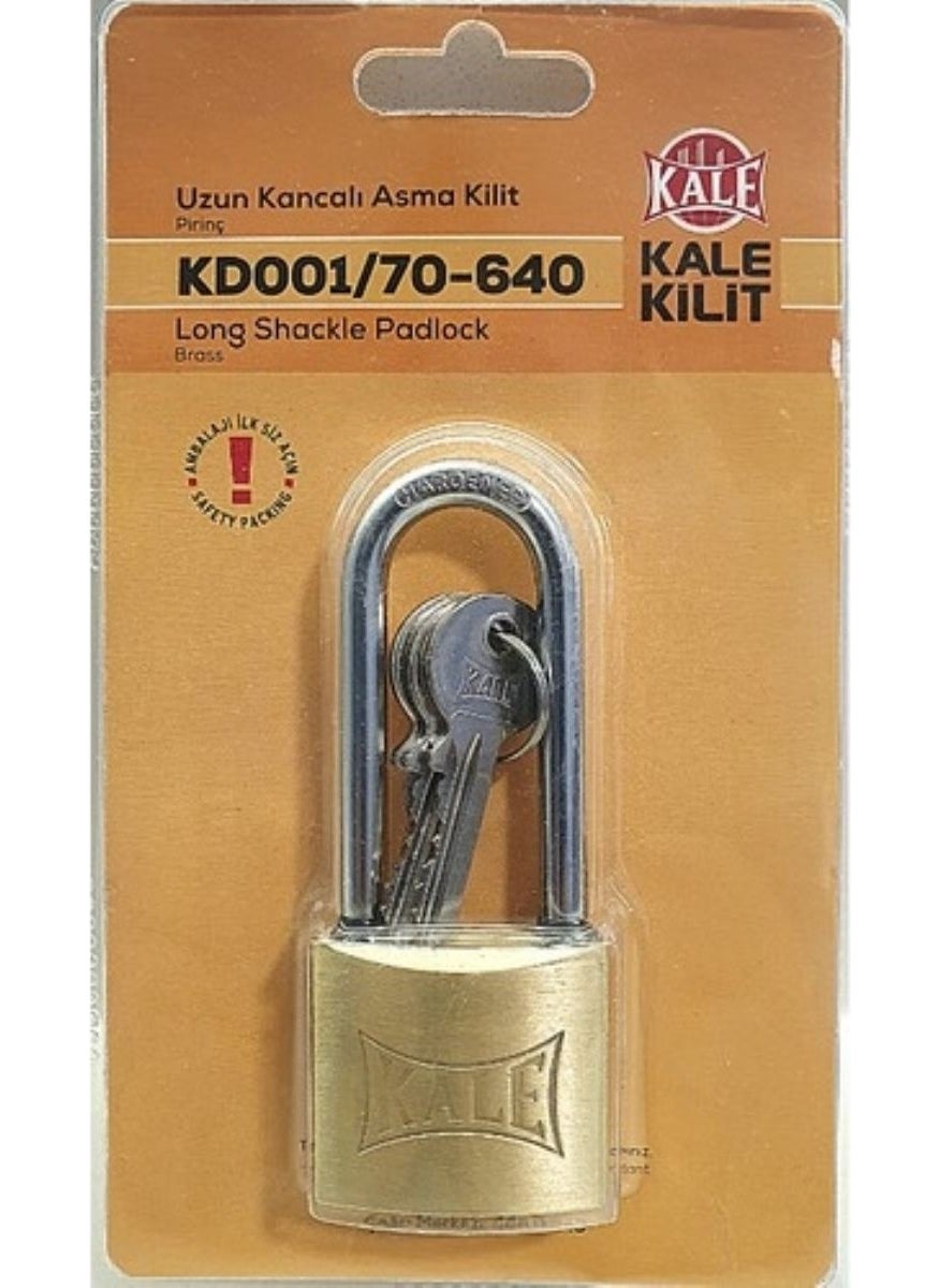 KALE Padlock Yellow 40 Mm Long Hook Duplex Silver - White 1 Piece  - Image 1