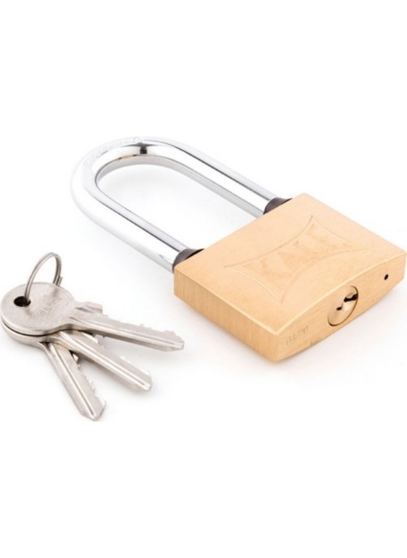 KALE Padlock Yellow 40 Mm Long Hook Duplex Silver - White 1 Piece  - Image 2