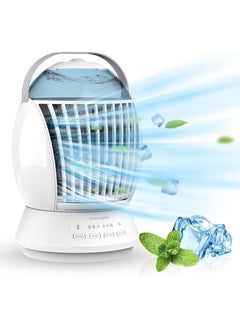 COOLBABY Portable Air Conditioner Fan 45° Oscillation 500ml Evaporative Air Conditioner Humidifier 3 Speeds and 3 Types of Cool Mist Home Office Mini Air Conditioner
