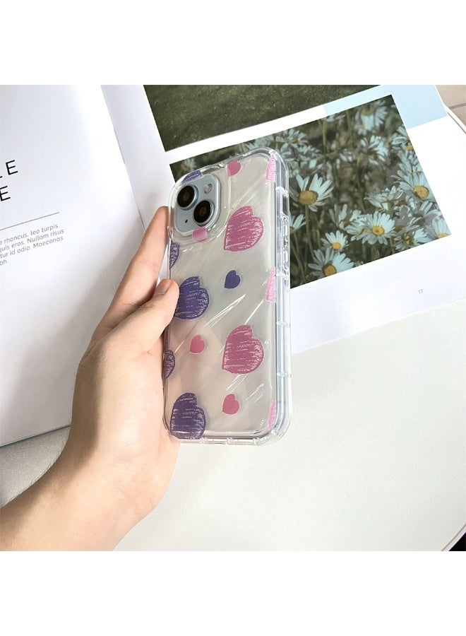 NIBEMINENT Graffiti Love Protective TPU Case Cover For iPhone 15 Pro Clear - Image 2