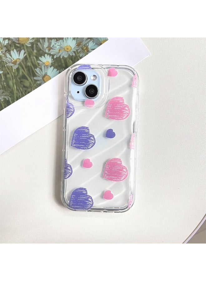 NIBEMINENT Graffiti Love Protective TPU Case Cover For iPhone 15 Pro Clear - Image 1