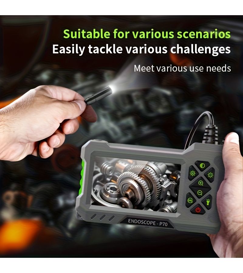 1pc 4 3 Inch IPS LCD Screen Industrial Endoscope 1080P High Definition 118 Inch Cable Length Style A For Automotive Repair And Plumbing Repair Accessories Included - Image 2
