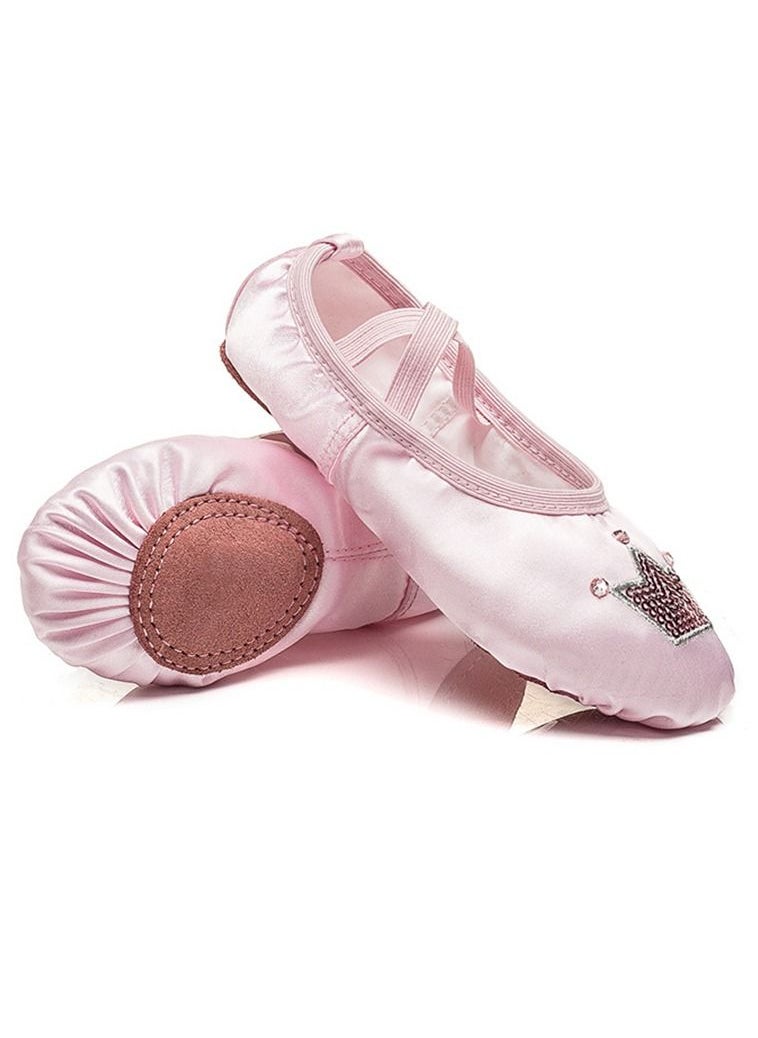 Loquat - Dancing Shoes Soft Bottom Practice Ballet with Cloth Head Shoes for Girls - Image 1