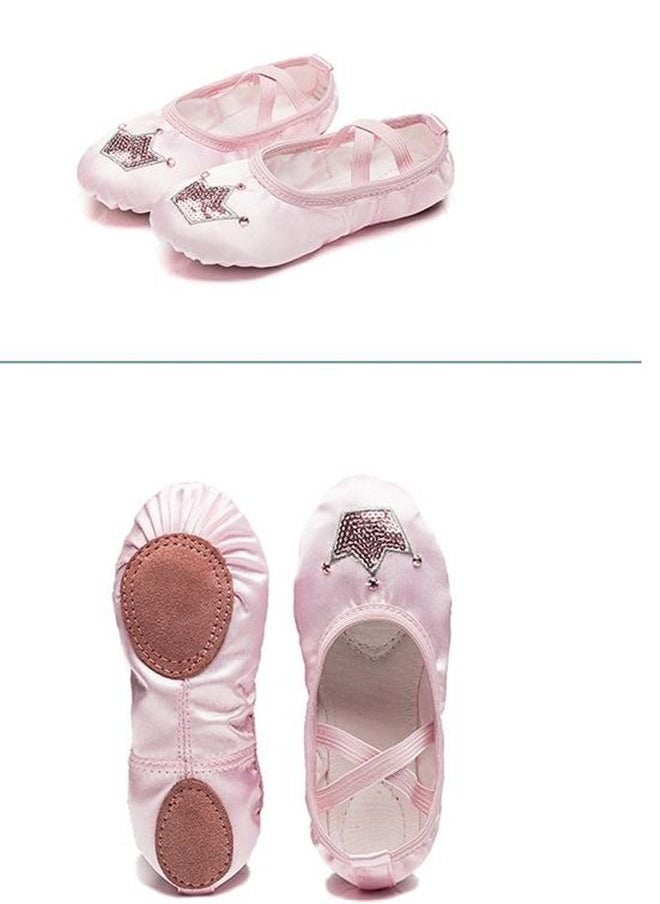 Loquat - Dancing Shoes Soft Bottom Practice Ballet with Cloth Head Shoes for Girls - Image 1