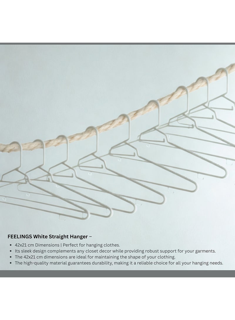 Feelings White Hanger Set - 48PCS Non-Slip Straight Clothes Hangers  - Image 4