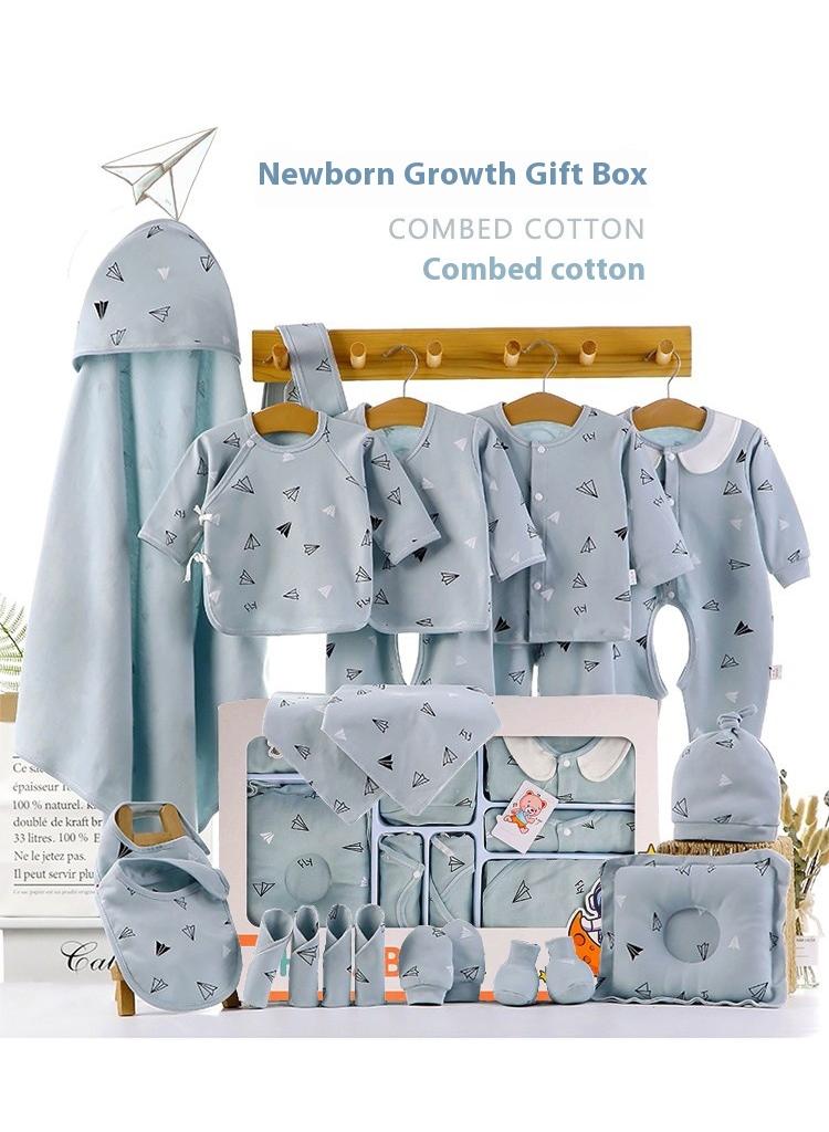 Baby Newborn Essentials Layette Gift Set With Box 22 Piece Baby Girl Boys Gifts Premium Cotton Baby Clothes Accessories Set Fits Newborn Baby Suit Set Cuddle Strap Bib Gloves Saliva Towel Pillow - Image 3