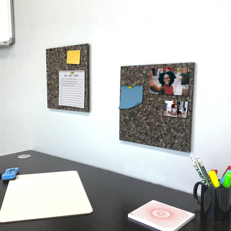 Flipside Products 12" x 12" x 9.5mm Thick Dark Brown Cork Squares, Wall Tiles, Square Pinning Cork Board, Bulletin Board Mini Wall Board - 16 Pack - Image 3