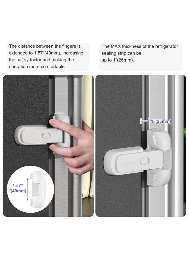 Eudemon EUDEMON 1 Pack Updated Child Proof Refrigerator/Fridge/Freezer Door Lock Apply to Max 1"(25mm) Sealing Strip for Toddlers and Kids, no Tools Need or Drill (White) - Image 5