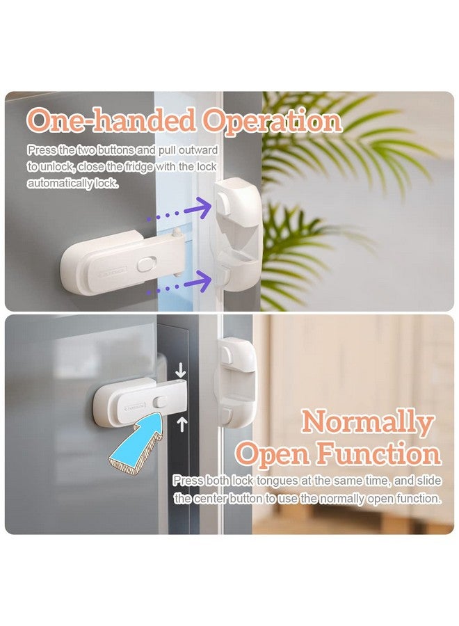 Eudemon EUDEMON 1 Pack Updated Child Proof Refrigerator/Fridge/Freezer Door Lock Apply to Max 1"(25mm) Sealing Strip for Toddlers and Kids, no Tools Need or Drill (White) - Image 2
