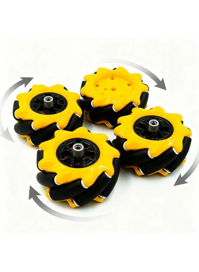 robotgcc Smart Robot Car Wheel 65mm | High-Grip Rubber Tire for Arduino DIY Robotics Kits | Durable 27mm Width | Omni Mobility for STEM Education | Compatible with TT Motor Shafts | 4 or 8 Pack Option - Image 1