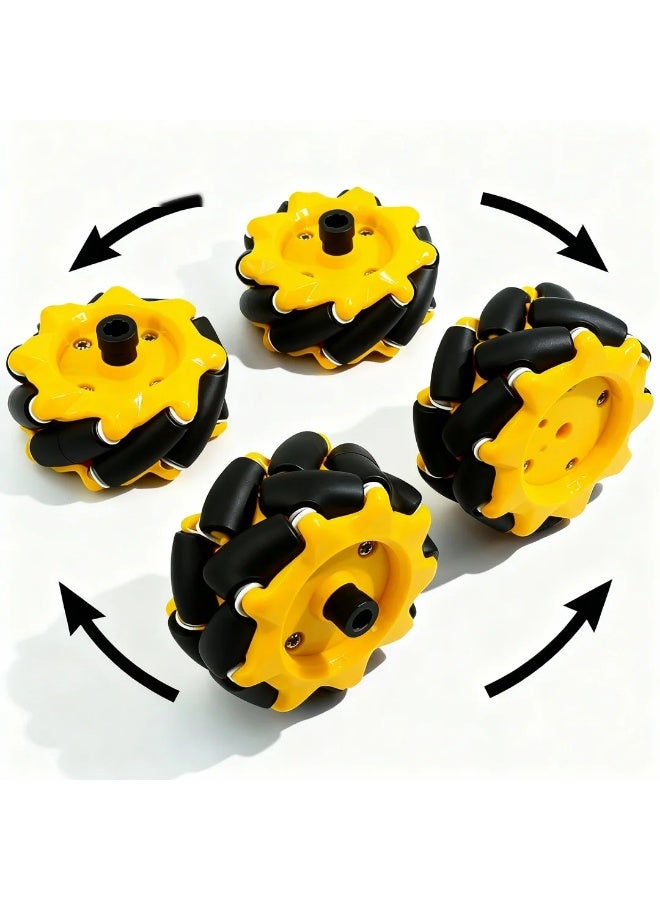 robotgcc Smart Robot Car Wheel 65mm | High-Grip Rubber Tire for Arduino DIY Robotics Kits | Durable 27mm Width | Omni Mobility for STEM Education | Compatible with TT Motor Shafts | 4 or 8 Pack Option - Image 2