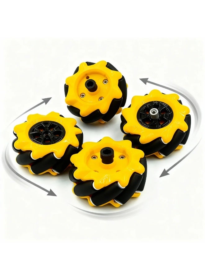 robotgcc Smart Robot Car Wheel 65mm | High-Grip Rubber Tire for Arduino DIY Robotics Kits | Durable 27mm Width | Omni Mobility for STEM Education | Compatible with TT Motor Shafts | 4 or 8 Pack Option - Image 3