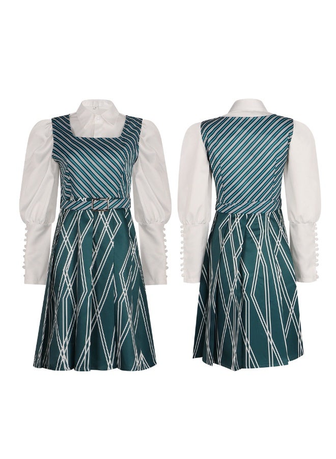 NIBEMINENT The full school uniform of the evil witch Evba and the Halloween Witch performance costume - Image 1