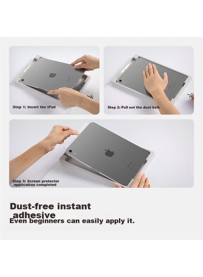 Smartdevil Coning Dust-free Second Paste Compartment For Ipad Model Tempered Glass Film Air7/6/m3/m2 Chip 11-inch Apple Tablet Protective Film Full Screen Anti-drop