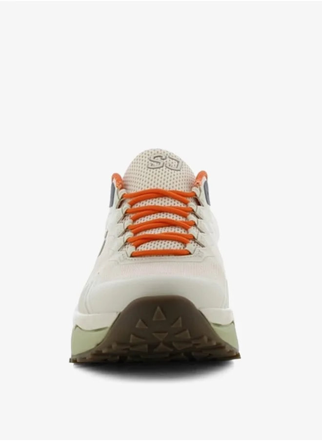 اس جي Men's Colourblock Lace-Up Low Ankle Sneakers