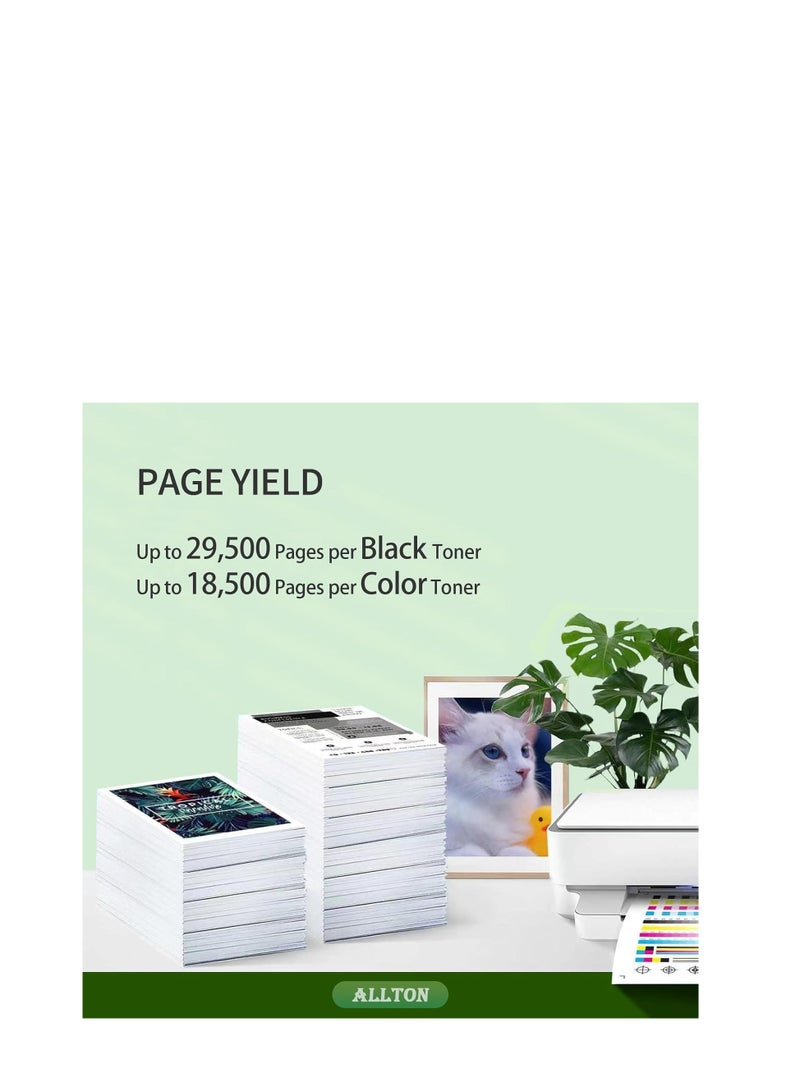 Terabyte MP C3503 C3003 Toner Cartridge Compatible Ricoh MP C3503 C3003 841813 841814 841815 841816 Toner Cartridge Replacement for Ricoh Aficio/Lanier/Savin MP C3003 MP C3503 MP C3004 MP C3504 Printer(4-Pack) - Image 3