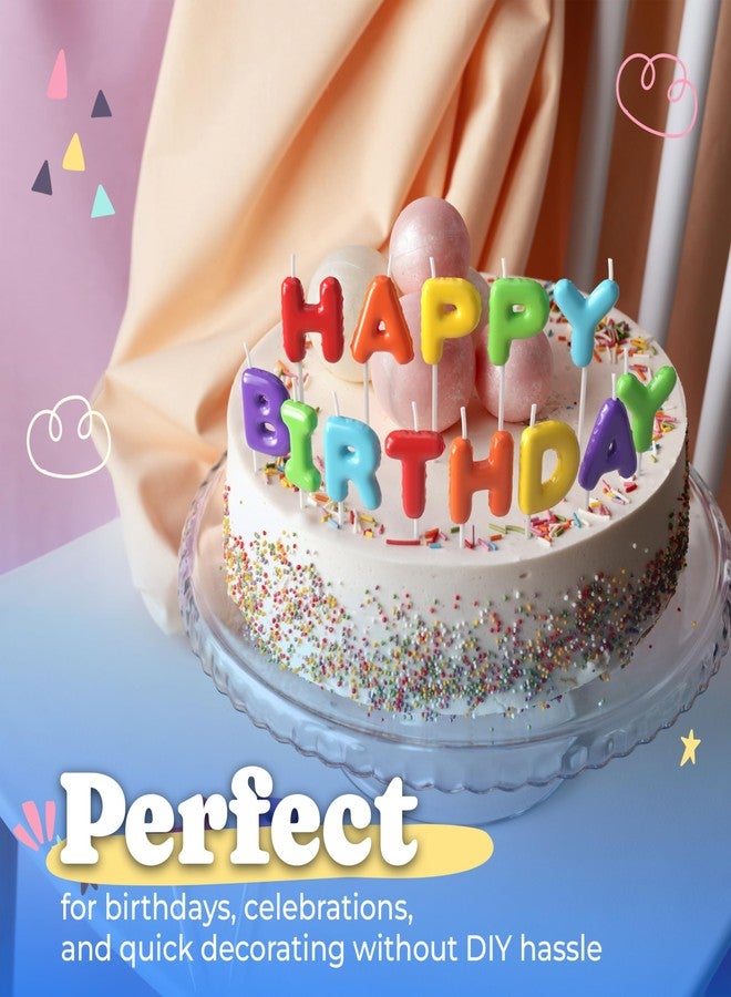 Party Solids Colorful Balloon Shaped Happy Birthday Candles for Cake Candles Birthday Cake Decorations - Colorful Happy Birthday Candle Birthday Toothpicks for Birthday Cake Décor & Party Candles - Image 5