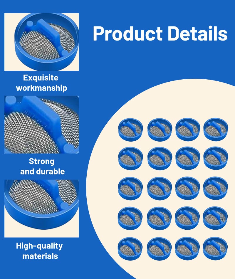 Korvika 20 Pack Washing Machine Inlet Filter，Washing Machine Water Inlet Filter，Washing Machine Filter, Compatible with Most Top Load and Front Load Washers, Reusable and Durable for Lint Hair Debris - Image 3