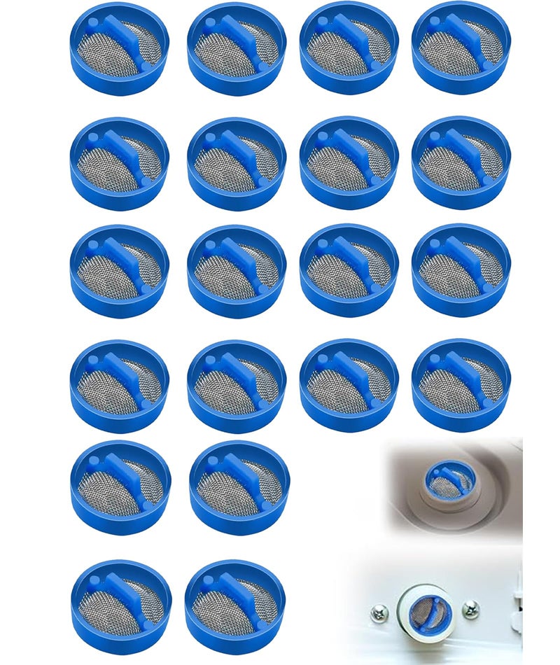 Korvika 20 Pack Washing Machine Inlet Filter，Washing Machine Water Inlet Filter，Washing Machine Filter, Compatible with Most Top Load and Front Load Washers, Reusable and Durable for Lint Hair Debris - Image 1