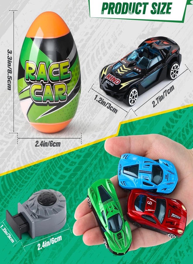 Cleboen 12Pcs Race Cars for Kids with Surprise Eggs, Mini Model Vehicle Set Toy Cars for Toddlers, Cars Party Favors Goodie Bag Stuffers Classroom Prizes Birthday Gifts for Boys Girls 3 4 5 6 7 8 - Image 3