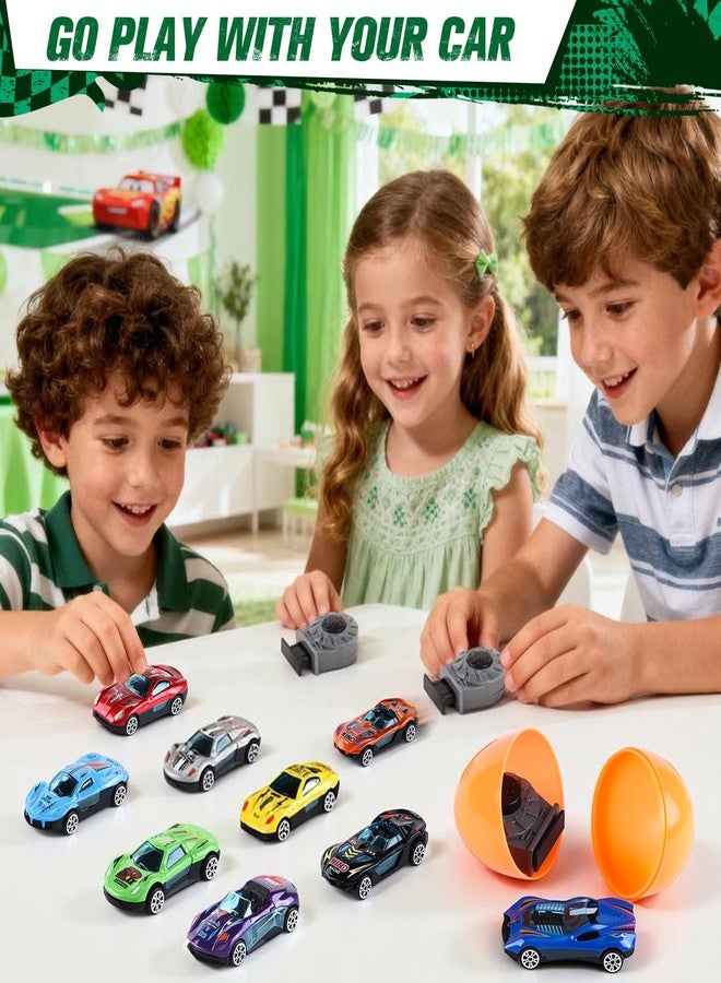 Cleboen 12Pcs Race Cars for Kids with Surprise Eggs, Mini Model Vehicle Set Toy Cars for Toddlers, Cars Party Favors Goodie Bag Stuffers Classroom Prizes Birthday Gifts for Boys Girls 3 4 5 6 7 8 - Image 5