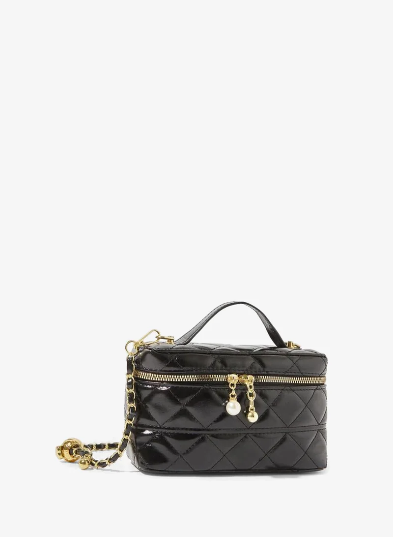 Black Quilted Crossbody Bag