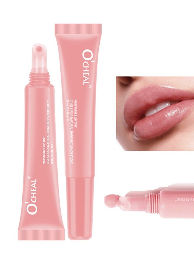 OCHEAL Moisturize Lip Tint - Nude Lip Gloss Hydrating Smooth Gloss Tinted Lip Balm Transparent Lip Care Reduce Drying Moisturize Long Lasting Nourishing Non Sticky Fresh Texture & Dry Lips Care Plumper #01 - Image 1