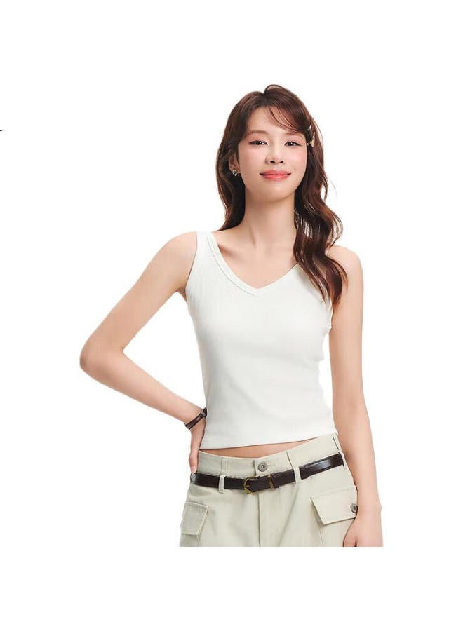 SEMIR Women'S Short V-Neck Tight-Fit Tank Top For Summer Cool Layering 101325102011 - Image 2