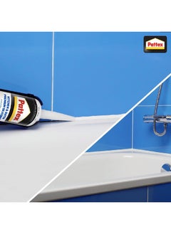 Pattex Kitchen and Bath Premium Long Lasting Silicone Sealant White 280ml 2595613  - Image 4