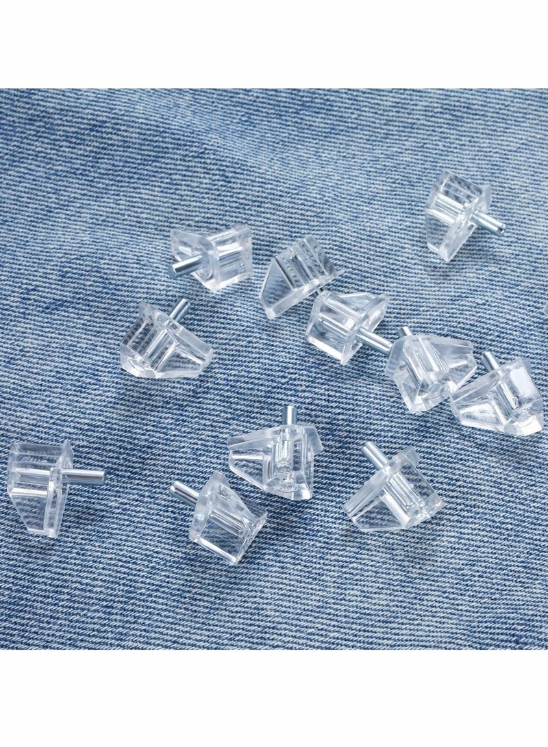 Plastic Shelf Pins, 100 Pieces 5mm Clear Pegs for Shelves, Cabinet Support Replacement Kitchen Furniture Book Shelves - Image 4