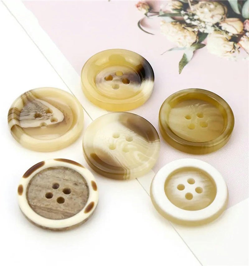 Buttons for Clothes, Button,20pcs Imitation Horn Coat Sewing Buttons for Clothing Sweater Cardigan Decorative Button Garment Accessorie Wholesale 15-30.5mm-6-28mm Dia.(7,18mm Dia.) - Image 3