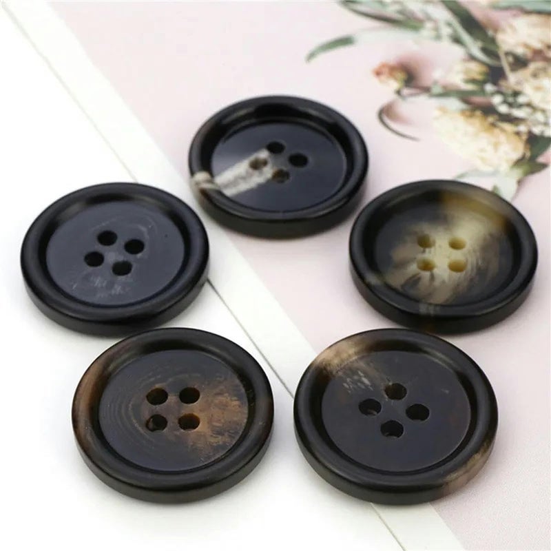 Buttons for Clothes, Button,20pcs Imitation Horn Coat Sewing Buttons for Clothing Sweater Cardigan Decorative Button Garment Accessorie Wholesale 15-30.5mm-6-28mm Dia.(7,18mm Dia.) - Image 4