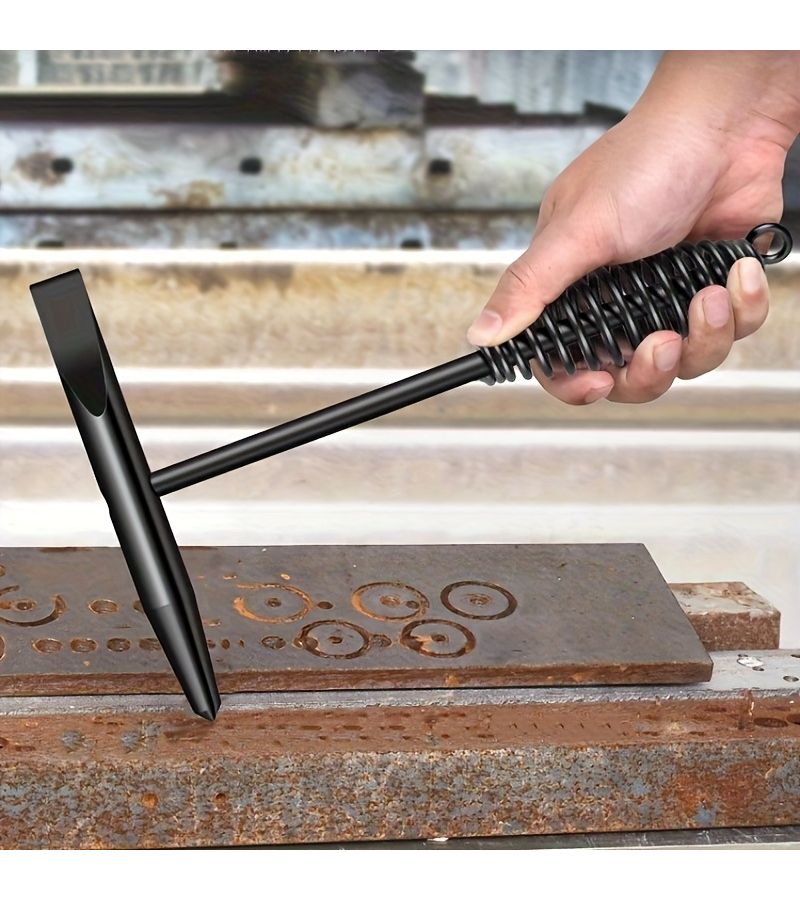 300G Welding Chipping Hammer With Spring Handle For Rust Removal Slag Hammer Metalworking - Image 5